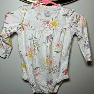 6 for $10 Carter's Floral Print Baby Bodysuit